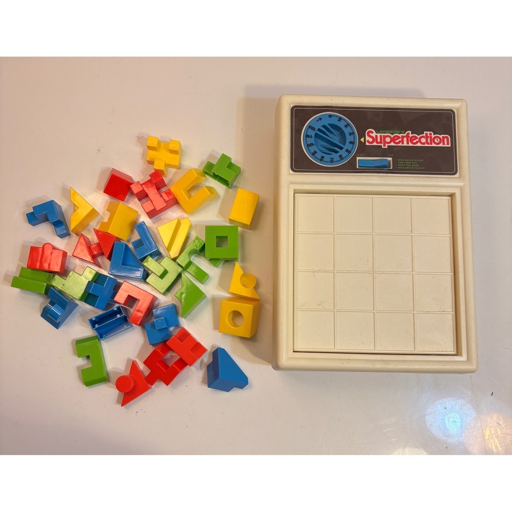 Lakeside Superfection Logic Game Vintage Puzzle Box with Pieces